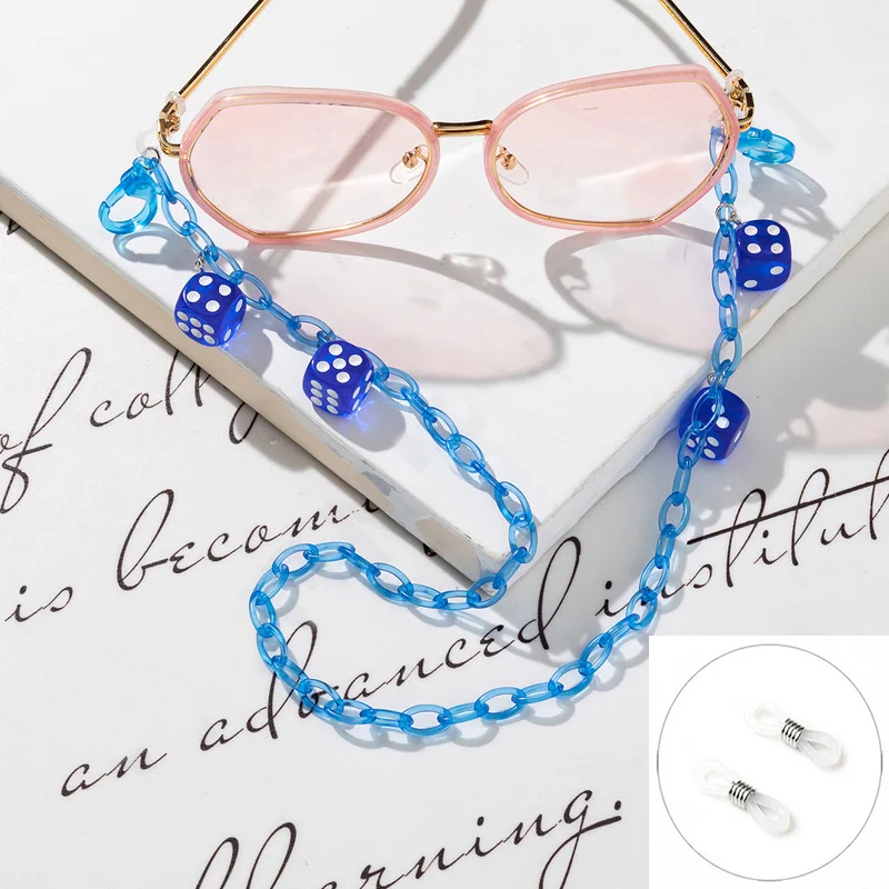 New Trendy Dice Colorful Acryl - огляд і ціна Sunglass Retainer Cord