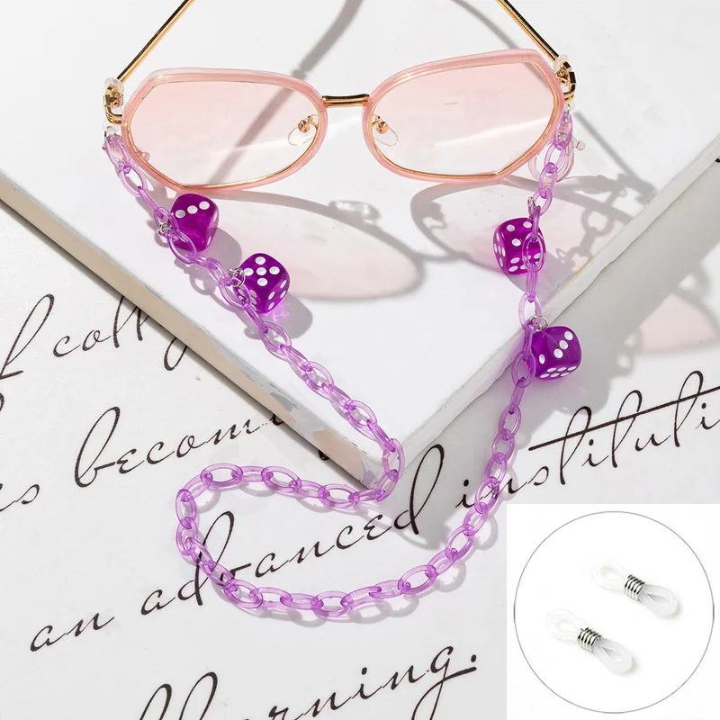 New Trendy Dice Colorful Acryl - огляд і ціна Sunglass Retainer Cord